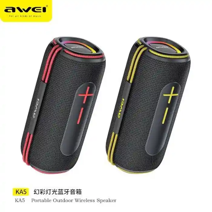 Awei KA5 Portable Bluetooth Speaker 20W High Quality Dual Diaphragm TWS Dual Paired Speakers IPX5 Waterproof Powerful Bass Outdoor Bluetooth Speaker